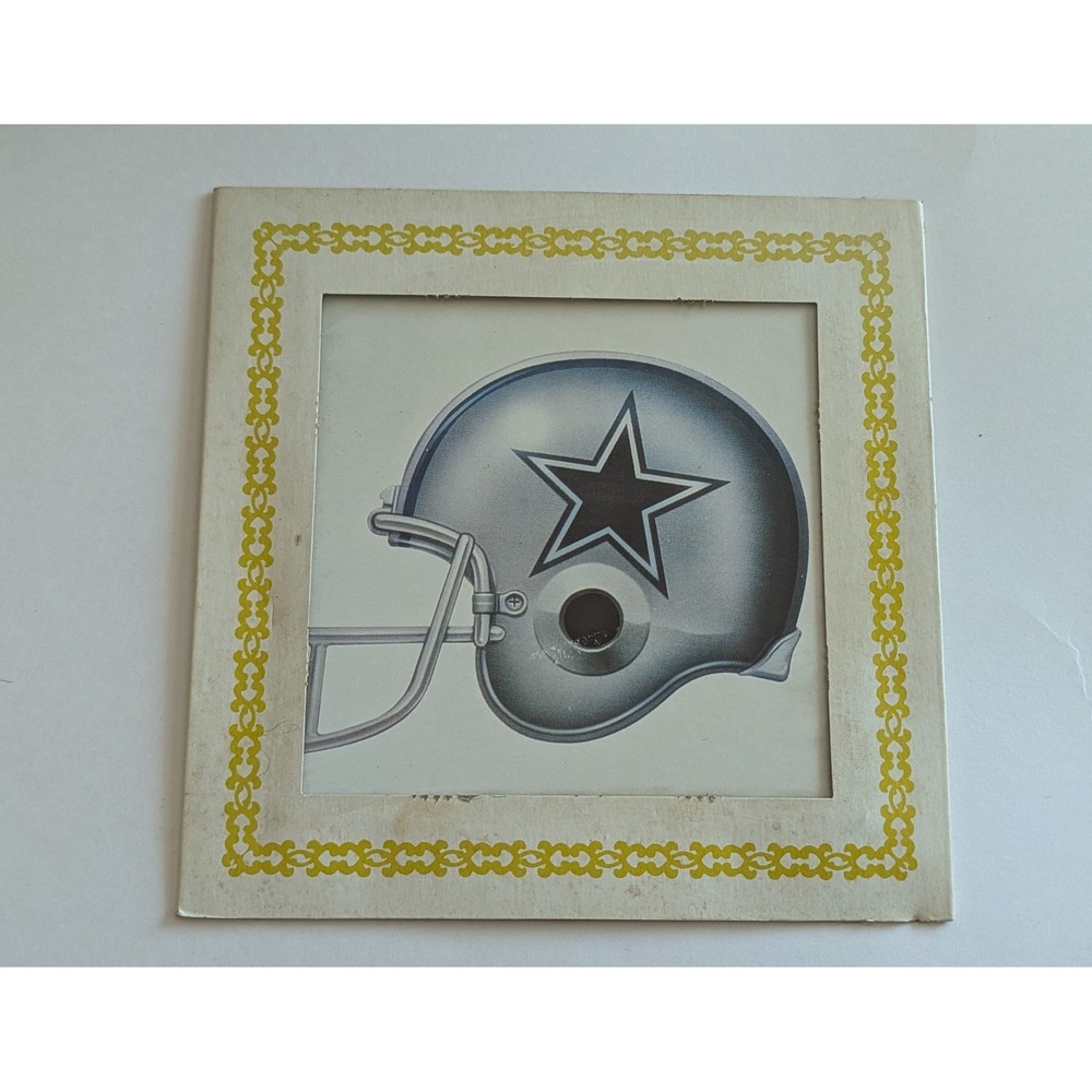 Vintage Dallas Cowboys Football Helmet Art Print Retro NFL Decor 8.25x8.25
